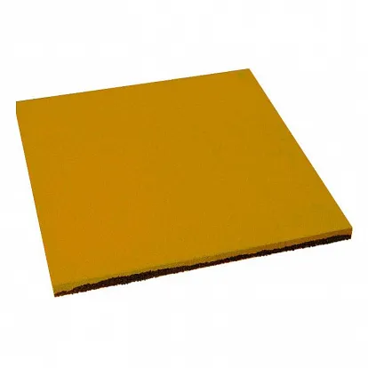 Резиновая плитка Квадрат 500х500х16 мм желтая