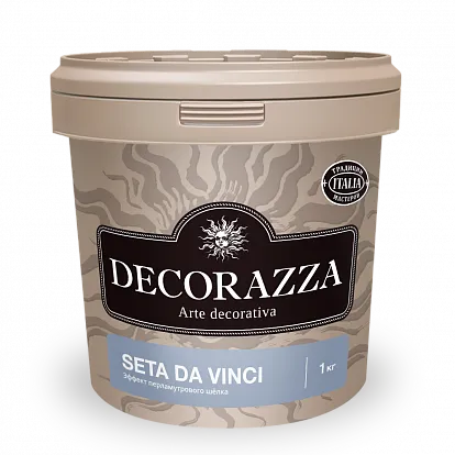 Декоративная штукатурка Decorazza Декоративная краска с эффектом перламутрового шёлка Seta Da Vinci 1 л